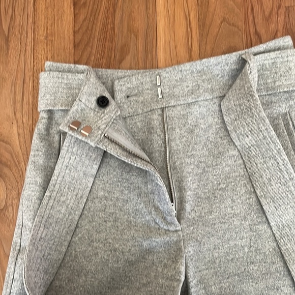 Wilfred soft grey cashmere wool high rise tie waist pant, sz 0 - Picture 4 of 8